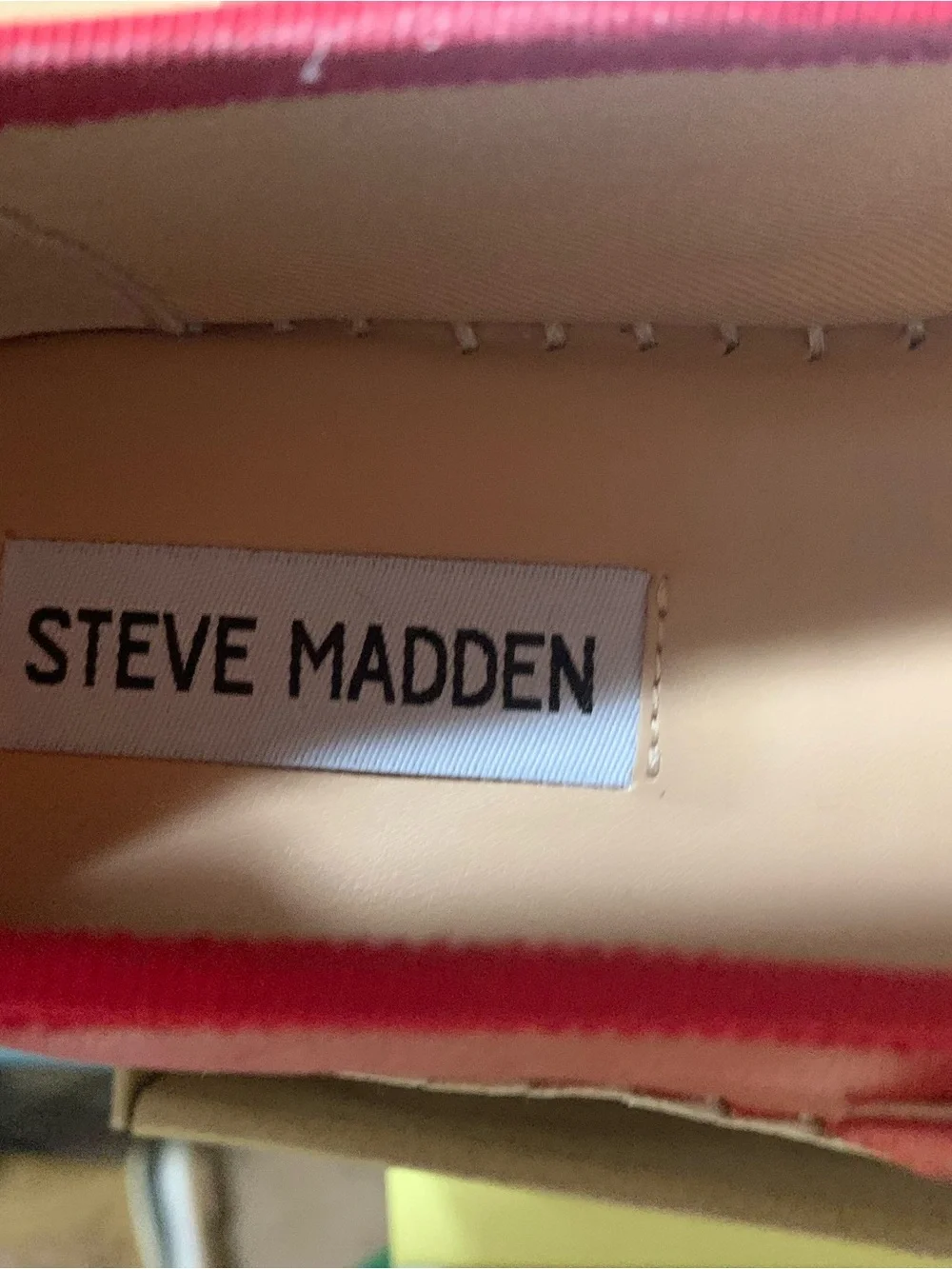 Steve Madden Red Espadrille Flats with Double Buckle Straps